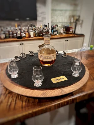 Blanton's Char Authentic Barrel Head Lazy Susan — The